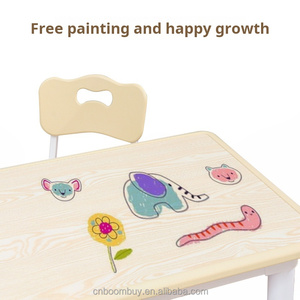 Ensemble table et chaise en plastique pour enfants, réglable en hauteur, <span class=keywords><strong>bureau</strong></span> d'étude pour enfants avec plateau anti-graffiti - Product Image 2