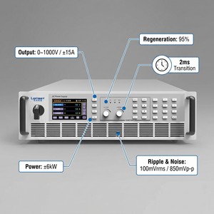 Source de rétroaction régénérative haute énergie 1000V 15A 6kW, alimentation bidirectionnelle pour les tests de recherche et développement en laboratoire - Product Image 5