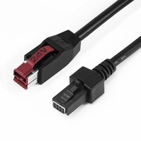 Câble USB 2x4 broches vers alimentation 12V pour terminaux de point de vente et ordinateurs avec connecteurs plaqués or et transfert de données + charge