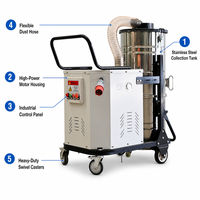 Aspiradoras Industriales Robustas y Personalizables para Aplicaciones Pesadas y Continuas con Sistema de Limpieza de Filtro Manual