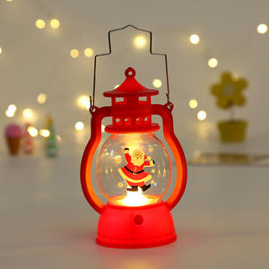 Lanterne de Noël LED, lampe à huile, lumière en céramique, Père Noël, bonhomme de neige, décoration suspendue, style Art Déco, Joyeux Noël, décorations pour la maison - Product Image 1