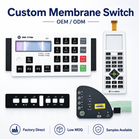 Panneau de commande à membrane personnalisé avec touches en relief et fenêtre d'affichage pour équipement de contrôle industriel Fabricant OEM ODM