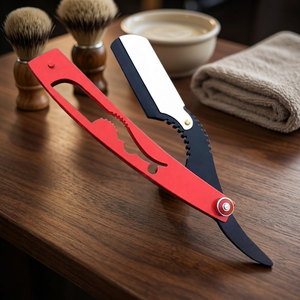 Rasoir droit classique de barbier, lames en acier inoxydable de qualité supérieure, manche en plastique, outil professionnel de coiffure pour hommes - Product Image 2