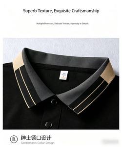 Camisetas de Golf Personalizadas de Alta Calidad para Hombre, Diseño Liso, Tejido de Poliéster/Algodón, Logotipo Bordado, Manga Corta - Product Image 4