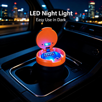 Cendrier de voiture à motifs variés 7,7*7cm avec LED, cendrier portable, accessoires de fumeur