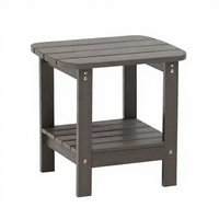 Table de jardin en plastique HIPS résistant aux intempéries, table d'appoint en plastique HIPS imperméable