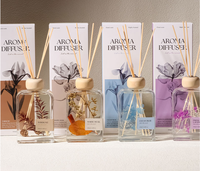 Diffuseur de parfum d'hôtel de luxe 100 ml avec bâtonnets pour la maison, la salle de bain et le bureau – Désodorisant longue durée – Coffret cadeau