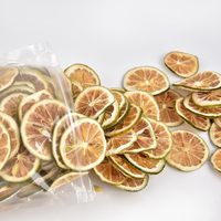 Tranches de citron vert déshydratées en gros pour cocktails, thé aux fruits naturel, tranches de citron vert lyophilisées pour thé mélangé