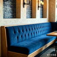 Vente en gros par lots de tables et chaises en rotin et bois massif assorties pour restaurants américains rétro