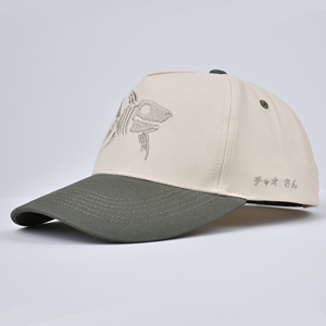 หมวกเบสบอล 5 แฉก ลายปักธีมตกปลา สีเบจมะกอก สองสี ผ้าฝ้ายระบายอากาศ ติดกระดุมแบบแถวเดียว สวมใส่ได้ทุกฤดู สำหรับคุณพ่อ - Product Image 1