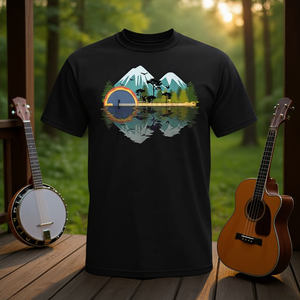 T-shirt Banjo Music Bluegrass Mandolin Country Music pour adulte, unisexe, coupe standard - Product Image 3