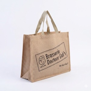 Bolsa de Yute con Diseño de Letras, Tamaño Extra Grande y Correa para el Hombro, para Tiendas Orgánicas y Compradores Ecológicos - Product Image 1