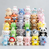 Assortiment de peluches de 8 pouces en gros, animaux en peluche doux pour machine à griffes et distributeur automatique