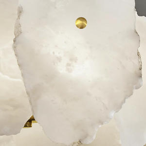 Tempat lilin LED marmer tembaga semua, pencahayaan Modern dan sederhana untuk ruang tamu, ruang makan, vila dan dekorasi rumah - Product Image 5