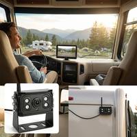 Caméra de recul AHD étanche Xiyue pour extérieur, vision nocturne 720P, récepteur audio/vidéo numérique, système de vision arrière sans fil 12-24V, garantie 2 ans