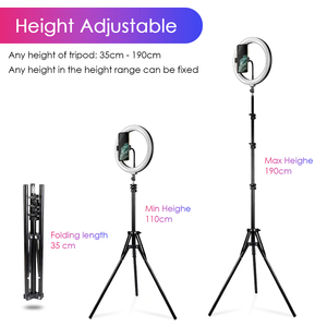 Luminaire annulaire <span class=keywords><strong>Led</strong></span> de 10 pouces, <span class=keywords><strong>avec</strong></span> <span class=keywords><strong>trépied</strong></span> et support <span class=keywords><strong>pour</strong></span> Selfie, <span class=keywords><strong>anneau</strong></span> lumineux, diffusion en direct, <span class=keywords><strong>pour</strong></span> <span class=keywords><strong>SmartPhone</strong></span>, nouveau - Product Image 4