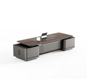 Scrivania Direzionale Moderna Personalizzata con Design a Pannelli, Costruzione in Legno Ecologico, Tavolo da Lavoro Modulare Durevole per Ufficio - Product Image 1