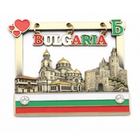 Magnet Kulkas 3D Logam Suvenir Bulgaria Burgas yang Dapat Disesuaikan