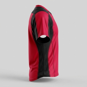 Maillot de lacrosse personnalisé, impression par sublimation sur le devant, évacuation de l'humidité, séchage rapide, col en V, manches courtes, uniforme pour hommes adultes, 100% polyester - Product Image 3