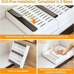 Manufacture Adjustable Width Kitchen Cabinets Expandable <strong>Pull</strong> <strong>Out</strong> <strong>Shelves</strong> Pantry Organizer Rack Slide Drawers Basket Organizer - Product Image 5