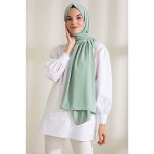 ผ้าพันคอไหมสีเขียวอมฟ้าแบบเรียบง่าย รุ่นเมดินา - Product Image 3