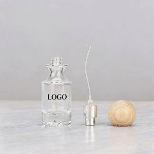 Botella de Perfume de Cristal de Alta Gama de 30 ml con Tapa Redonda de Madera, Ideal para Envasado y Regalos de Fragancias de Lujo - Product Image 2