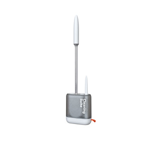 Ensemble de brosse de toilette murale à poils doux avec tige dorée, brosse en caoutchouc souple pour salle de bain, tête de brosse en caoutchouc souple pour usage domestique - Product Image 6