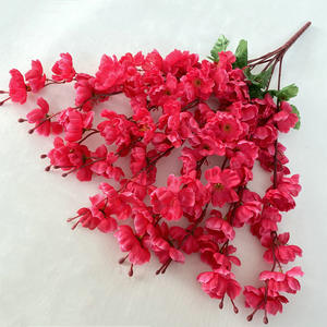 Flores de seda artificiales, <span class=keywords><strong>9</strong></span> ramas, flor de melocotón, suministros de decoración de boda para uso en Hotel, graduación de San Valentín hecha a mano - Product Image 4