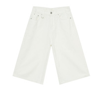 Short en jean pour hommes à la mode été rétro en détresse trois-quarts taille droite respirant coloré lavé Style décontracté pantalon