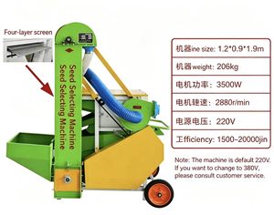 Clasificador de Viento Multifuncional para Separar y Seleccionar Semillas - Máquina de Cribado de Trigo, Maíz y Arroz y Eliminación de Residuos - Product Image 6