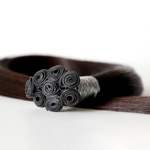 Delux Custom Logo doppio disegnato Ultra sottile Raw capelli vergini russi Genius Weft extension - Product Image 2