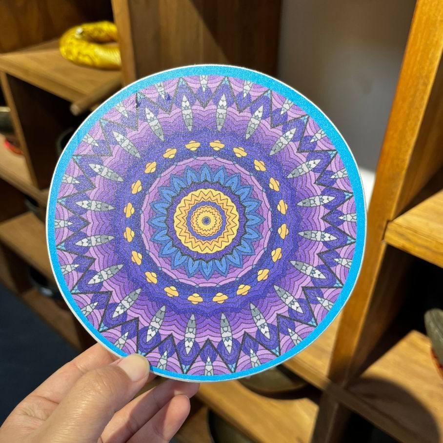 15cm - Back Galaxy Conch+Front Purple Flower