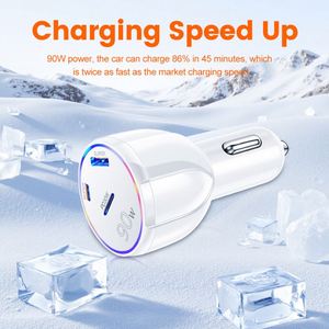 90W 2USB+PD QC3.0 5V/3A Super Fast Car Charger Three-in-one for Mobile Phones Laptop & Camera - Product Image 4