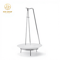 Accessoires de barbecue pour restaurant en gros, support de barbecue suspendu pour aliments, brochettes à viande, métal, acier inoxydable, brochettes à kebab, base, spiedino