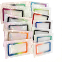 Étuis Porte-Cartes de Visite Holographiques Multicolores en TPU Anti-RFID avec Logo 35pt, Style Tendance, Souples et Flexibles, Sans Fermeture