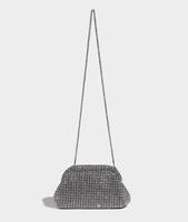 Chaîne de créateur de luxe sac de soirée brillant strass pochette sac à main avec poignée épaule coquille Banquet sous les bras sac à main pour les femmes