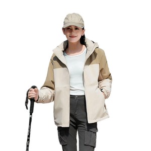 Women's Color-Blocked Outdoor Jacket Fleece Lined Windproof Full Sleeve Autumn Winter Workwear - Product Image 5