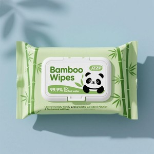 Échantillons Gratuits Lingettes Humides Extra Douces Antibactériennes Écologiques pour Bébé avec Logo Personnalisé - Product Image 3