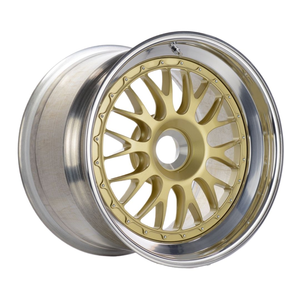 Jantes en alliage forgé chromées sur mesure en 2 pièces 5x120/130/114.3 E88/E87 15-19 pouces <span class=keywords><strong>Centre</strong></span> doré pour Audi - Product Image 1