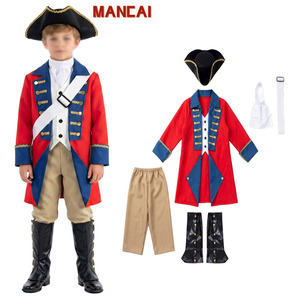 Costume da Soldato Britannico in Finta Redcoat per Bambini, Travestimento di Halloween 2026: Reale Stile Rivoluzionario, Coloniale, Padre della Patria, Napoleone - Product Image 1