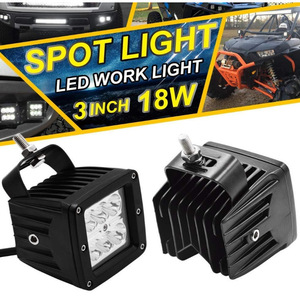 <b>LED</b> Off-Road <b>Light</b> <b>Bar</b> Kit 3 Inch 24W Aluminum Body With Mounting Brackets And Wiring Harness For ATV UTV - Product Image 3