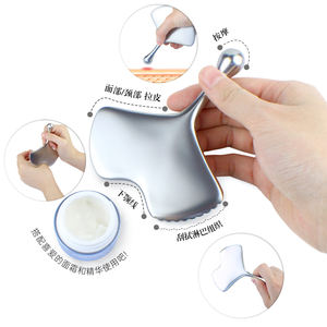 Penjualan terlaris alat papan Guasha daun Ginkgo kecantikan baru OEM kustomisasi LOGO perawatan kulit wajah Perak Ginkgo Gua Sha pijat - Product Image 3