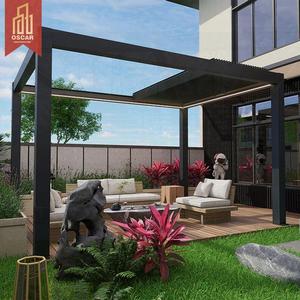 Pergola Retrattile Impermeabile in Alluminio, Moderna Struttura per Esterni Quattro Stagioni, per Giardino, Patio, Balcone - Product Image 1