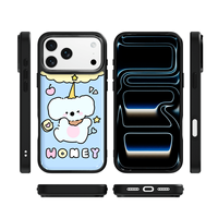 Coque de téléphone AG Feeling Black Edge avec motif en relief doré pour iPhone 17, 17 Pro Max, 16 Pro, 15, 15 Pro Max – Coque magnétique