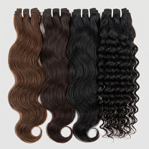 REMI HAIR Cheveux vierges indiens non traités, ondulés, 100% Remy, 10-36 pouces, double trame machine, extensions de cheveux de bonne qualité, Tamil - Product Image 1