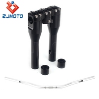 Riser Setang Motor Model 25.4mm 1 inci, Tinggi 8 inci + 1 inci untuk Harley Dyna Street Bob Softail Sportster