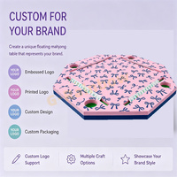 Tapis flottant de mahjong pour piscine de 35,5 pouces, plateau de mahjong en mousse EVA, table de jeu de mahjong flottante pour piscine avec motif d'échiquier