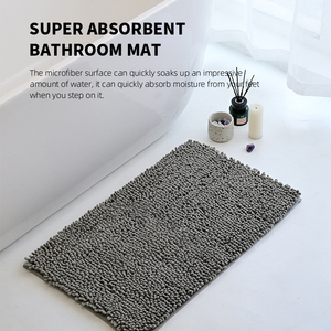 Tappeto <span class=keywords><strong>da</strong></span> <span class=keywords><strong>bagno</strong></span> in ciniglia di <span class=keywords><strong>grandi</strong></span> dimensioni Extra spesso assorbente tappetino <span class=keywords><strong>da</strong></span> <span class=keywords><strong>bagno</strong></span> antiscivolo morbido peluche per il pavimento del WC zerbino <span class=keywords><strong>da</strong></span> cucina - Product Image 3