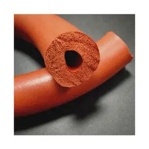 Smooth surface high temp fire retardant 94v0 silicone closed cell foam tubing