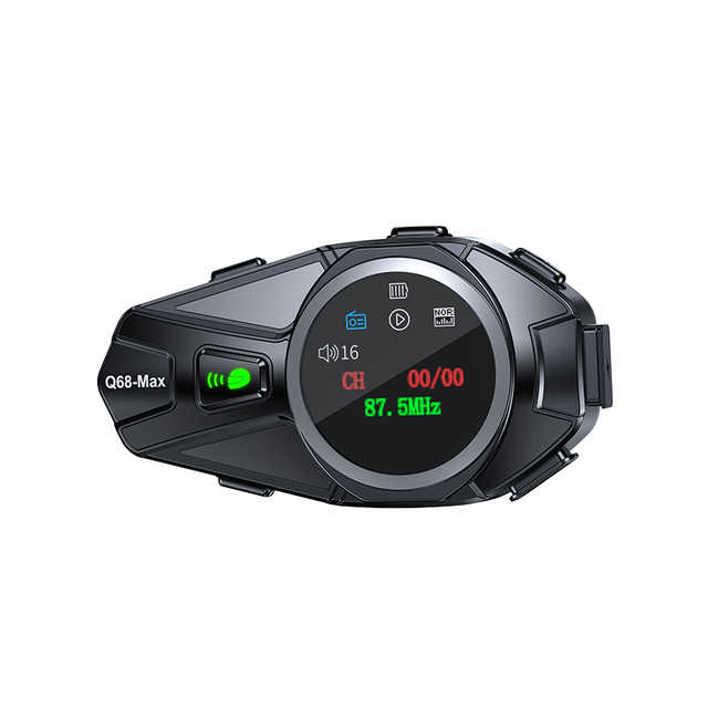 Q68 MAX helmet bicycle intercom full duplex headset wireless sharing music TFT screen display 500m intercom motorcycle